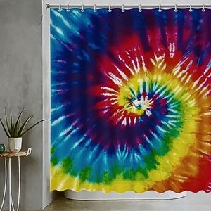 🎱NWT! Hippie Tie Dye Shower Curtain 72x72